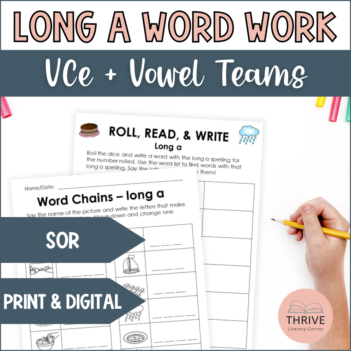 Long A Worksheets & Activities for Long A Spelling Patterns Practice