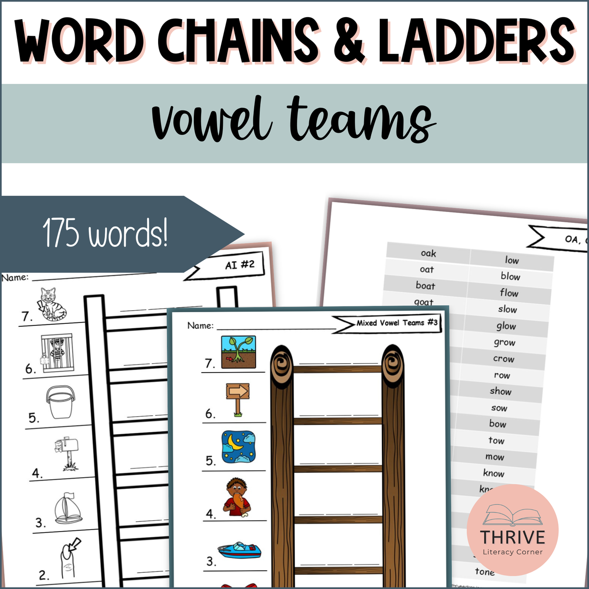 Vowel Team Word Chains & Word Ladders