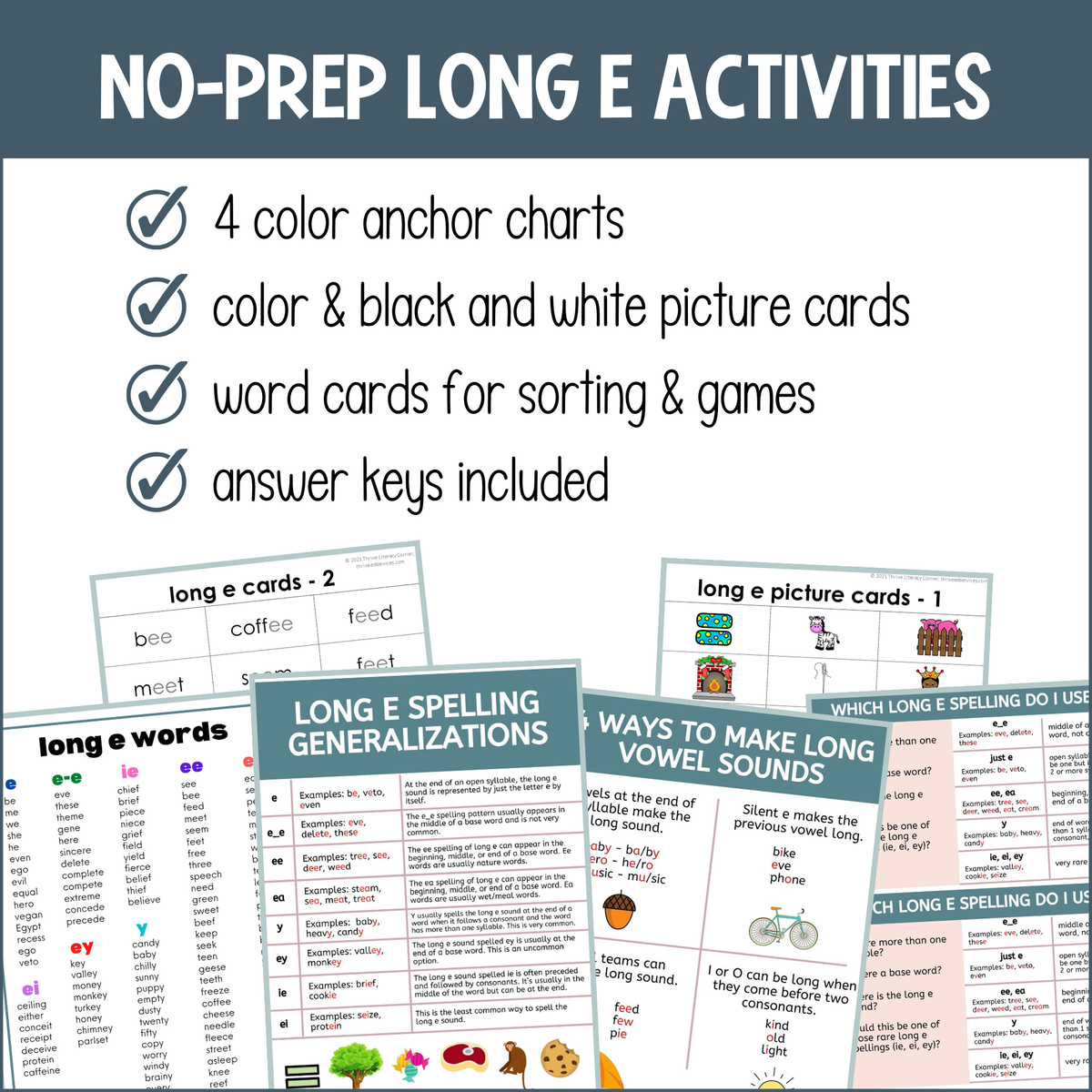 Long E Worksheets & Activities - Long E Words
