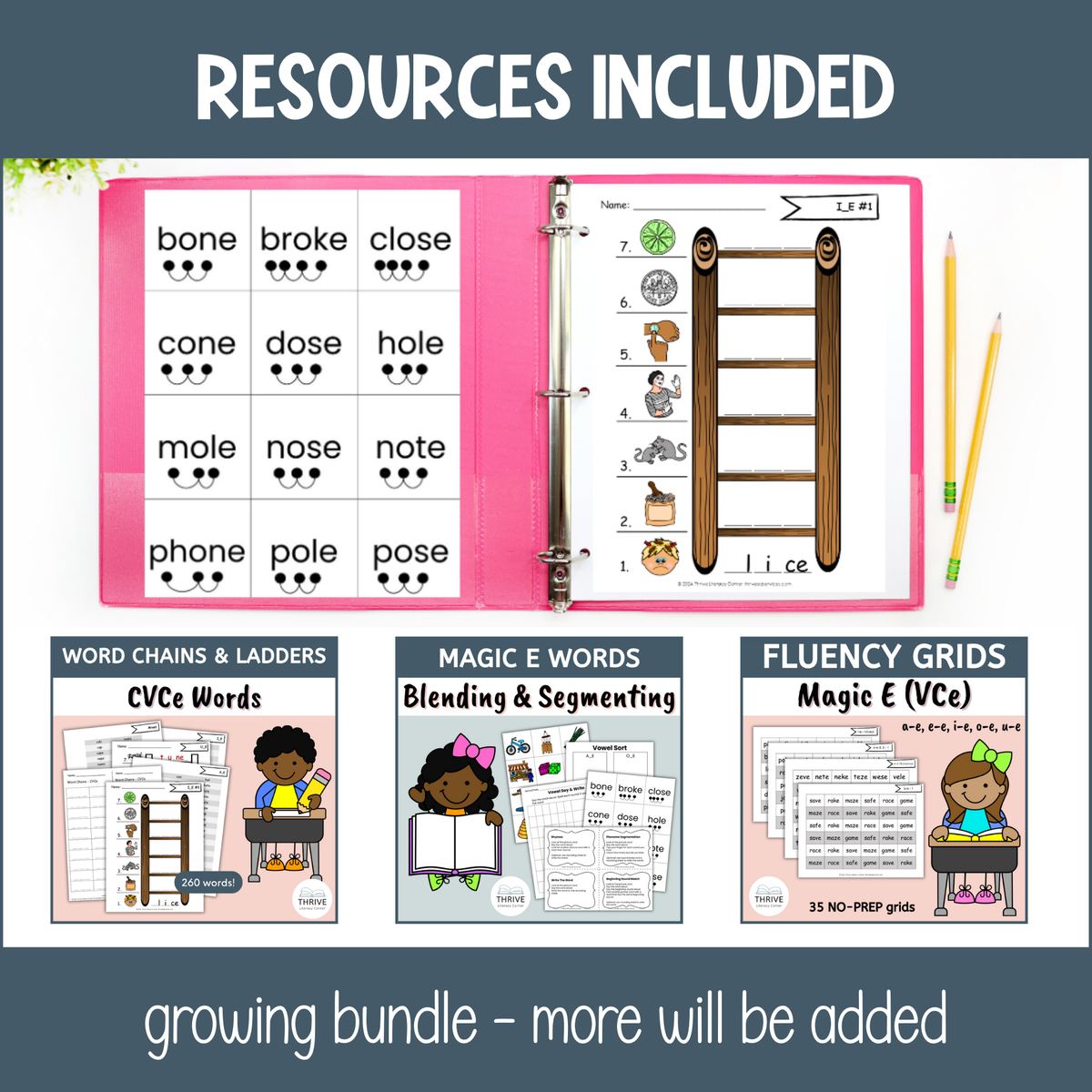 Magic E CVCe Silent E Worksheets, Activities, and Centers BUNDLE