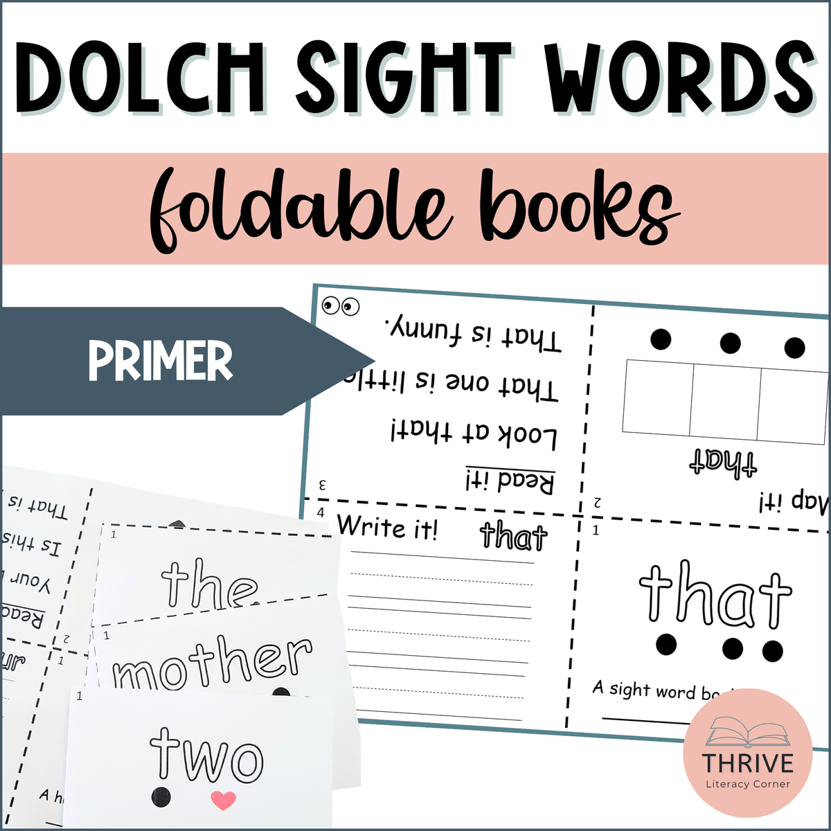 Dolch Primer Sight Words Foldable Booklets