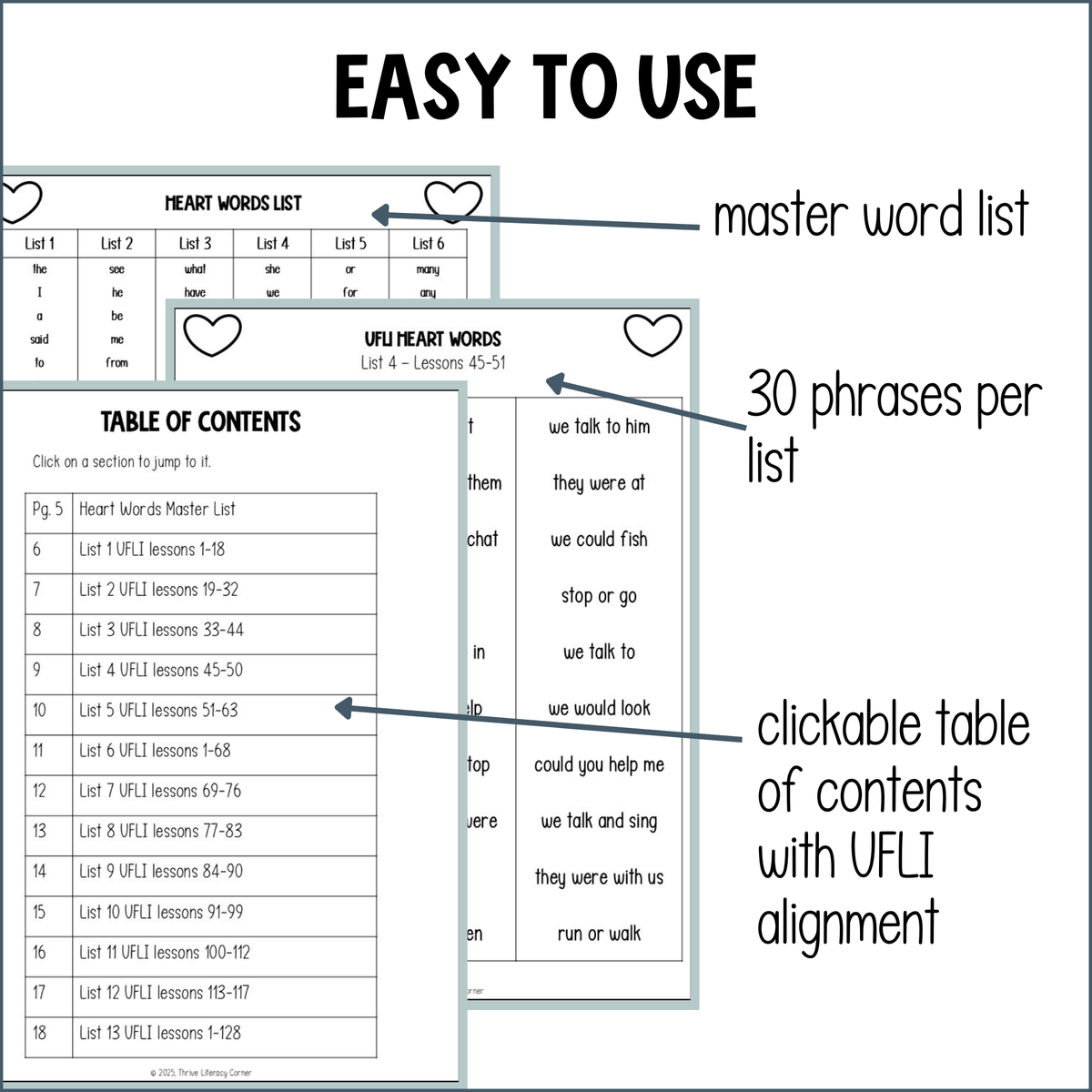Heart Words Fluency Phrases (UFLI Aligned)