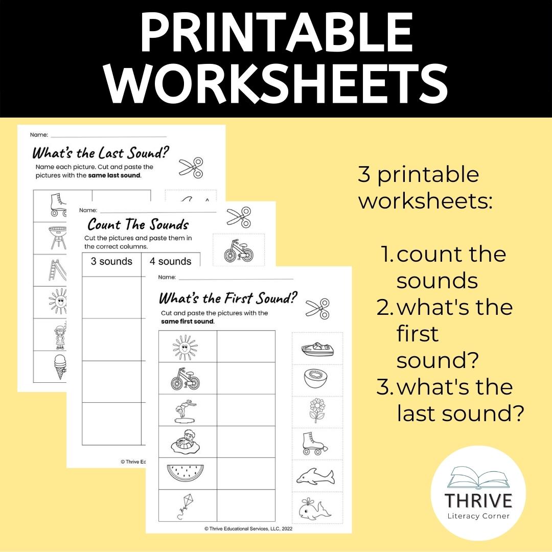 Summer Themed Phonemic Awareness Activities 2