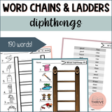 Diphthong Vowel Teams Word Chains & Word Ladders