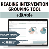 Reading Intervention Data Tracker & Small Group Generator & Planner K-3