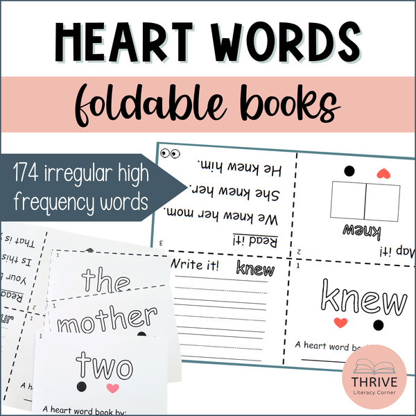 Heart Words Mapping Foldable Books - Irregular Sight Words