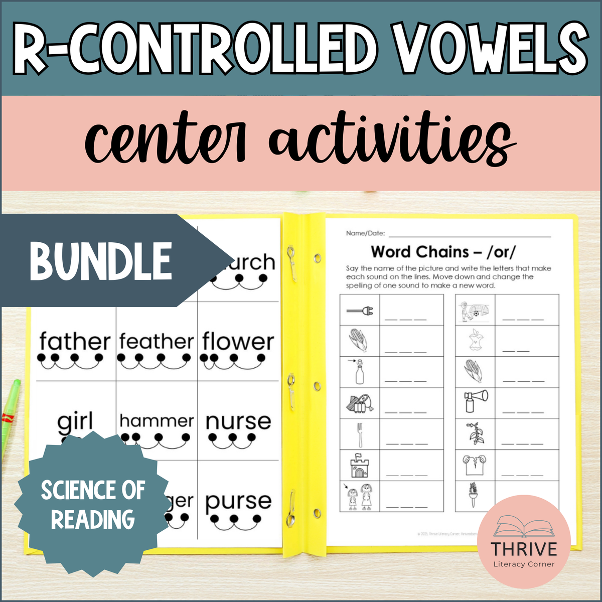 R Controlled Vowels Bossy R Worksheets, Activities, and Centers BUNDLE