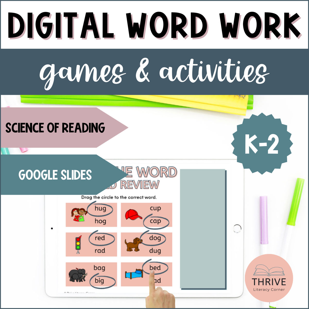 Digital Word Work Activities for Phonics Centers