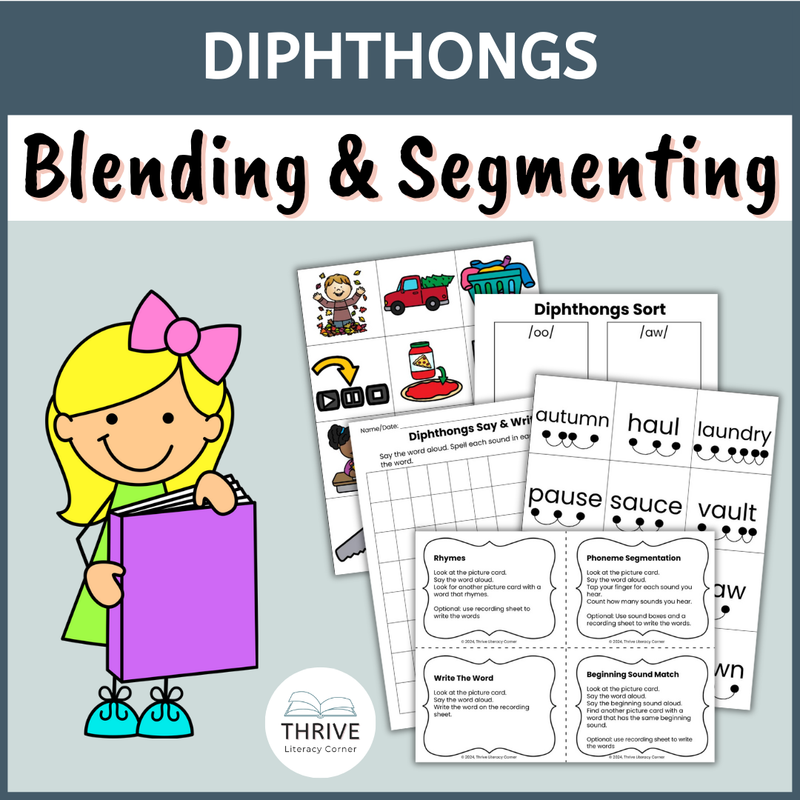 Diphthongs Segmenting & Blending Cards