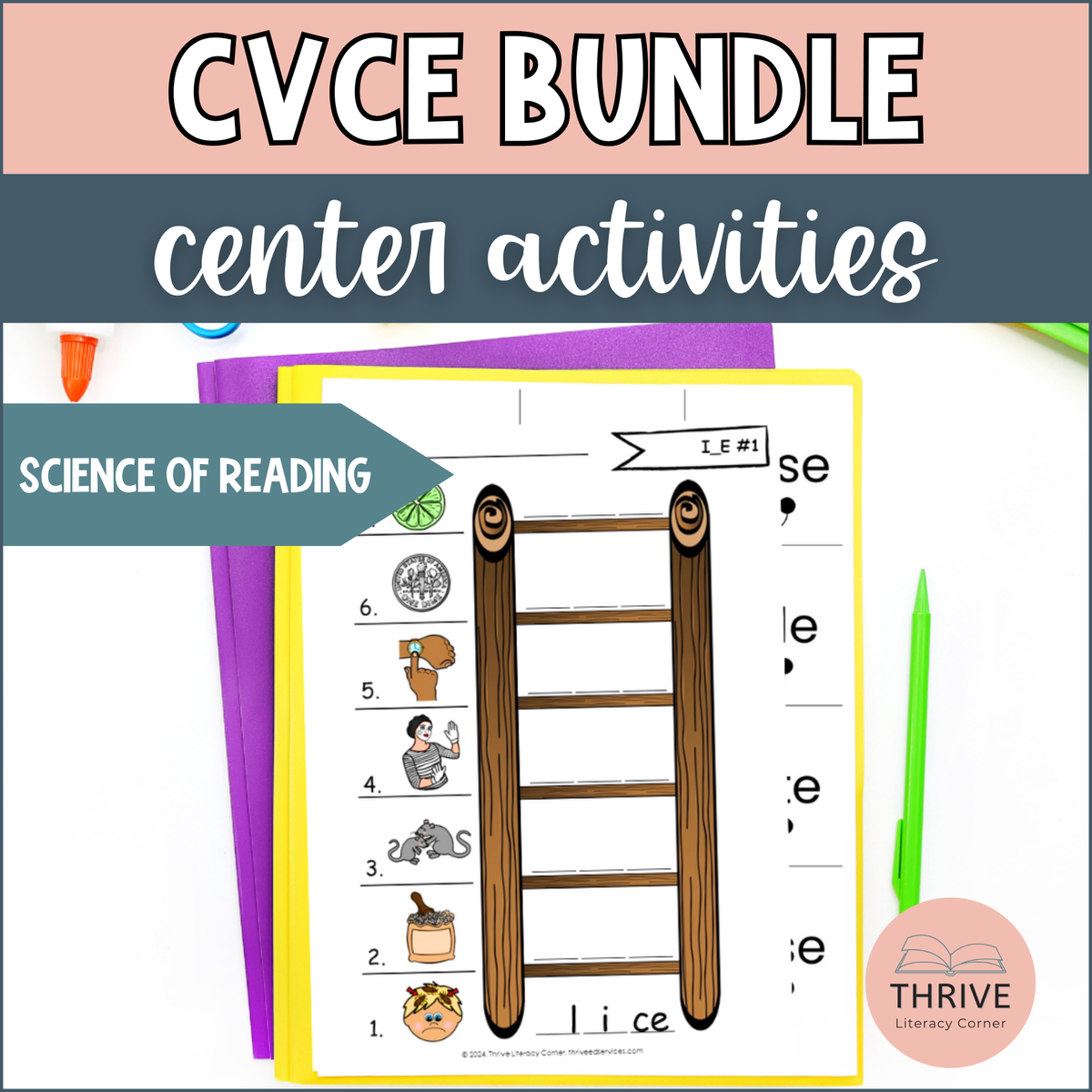 Magic E CVCe Silent E Worksheets, Activities, and Centers BUNDLE
