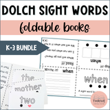 Dolch Sight Words Booklets Sight Word Mapping Bundle
