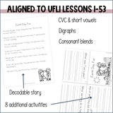 Earth Day Decodable Reader and Activities for Kindergarten First Grade UFLI Lessons 1-53