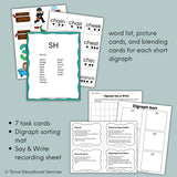 Consonant Digraph Blending and Segmenting Cards 2