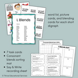 Initial Consonant Blends Blending and Segmenting Cards