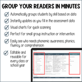 Reading Intervention Data Tracker & Small Group Generator & Planner K-3