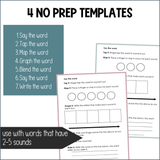 Word Mapping Template - Orthographic Mapping Worksheets