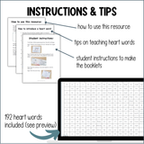Heart Words Mapping Foldable Books - Irregular Sight Words