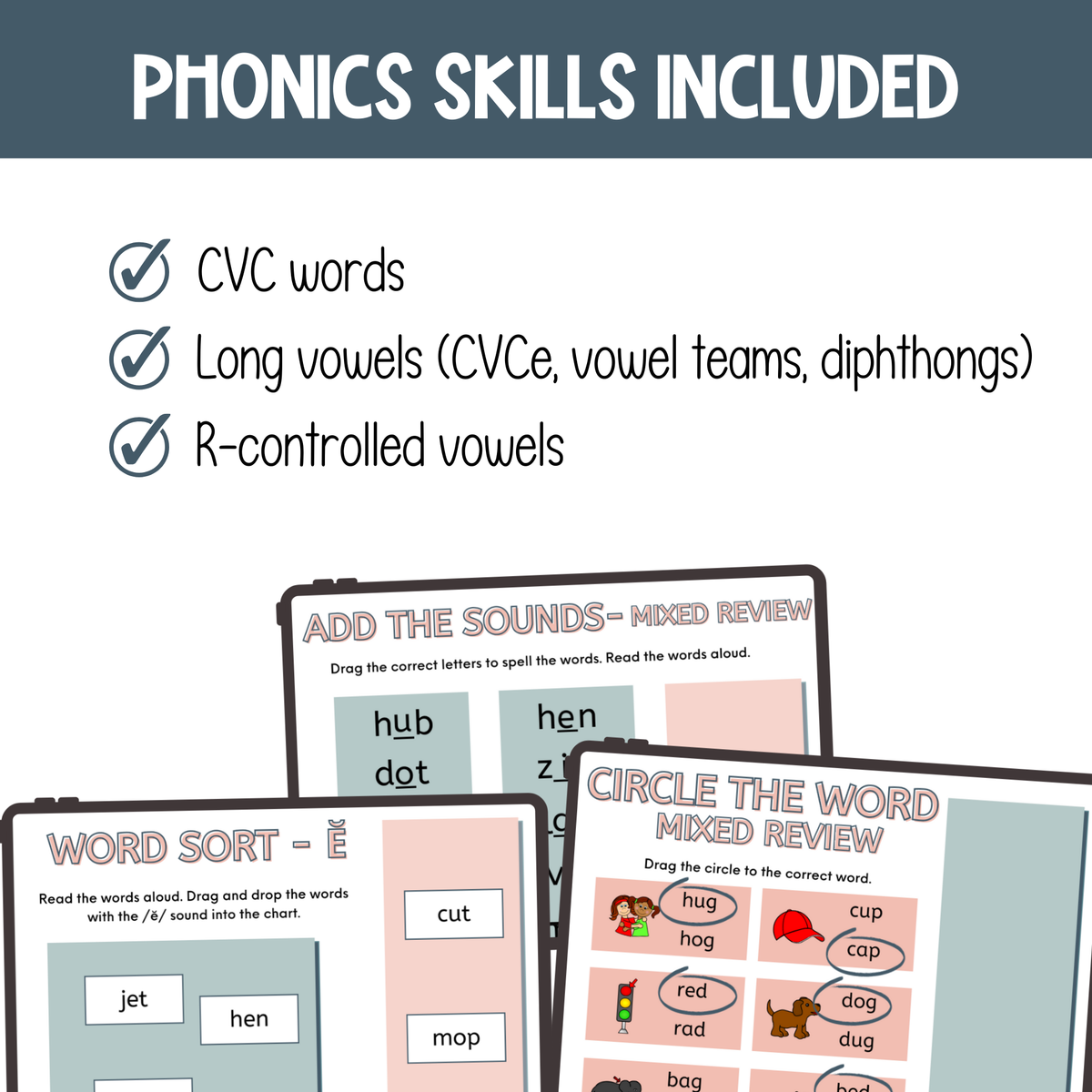 Digital Word Work Activities for Phonics Centers