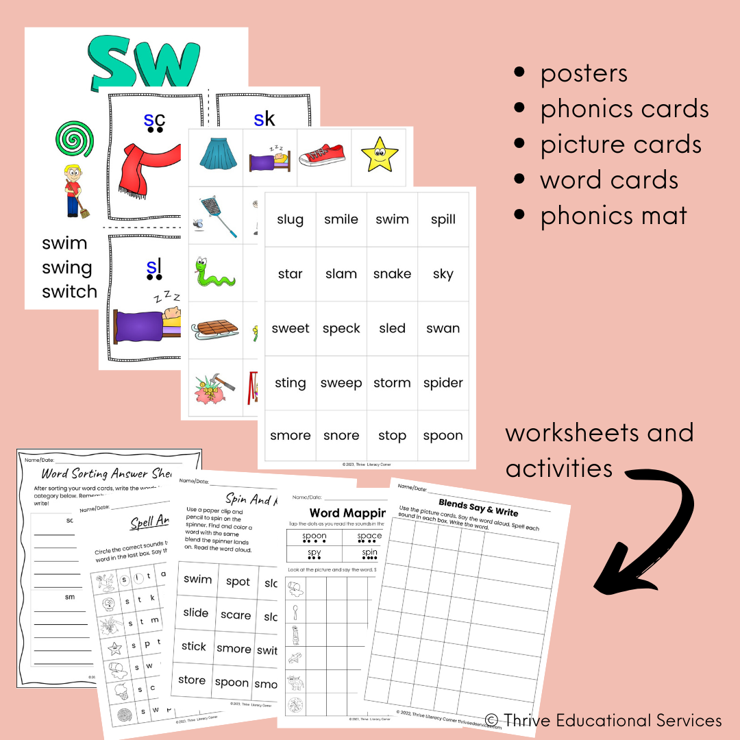Initial S Blends Worksheets 2