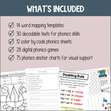 End of Year Phonics Review K-2 No Prep Science of Reading Activities