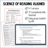 Printable Small Group Assessment for Creating Small Groups SOR-Aligned