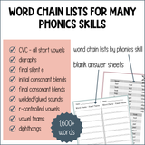 Word Chains & Word Ladders Bundle