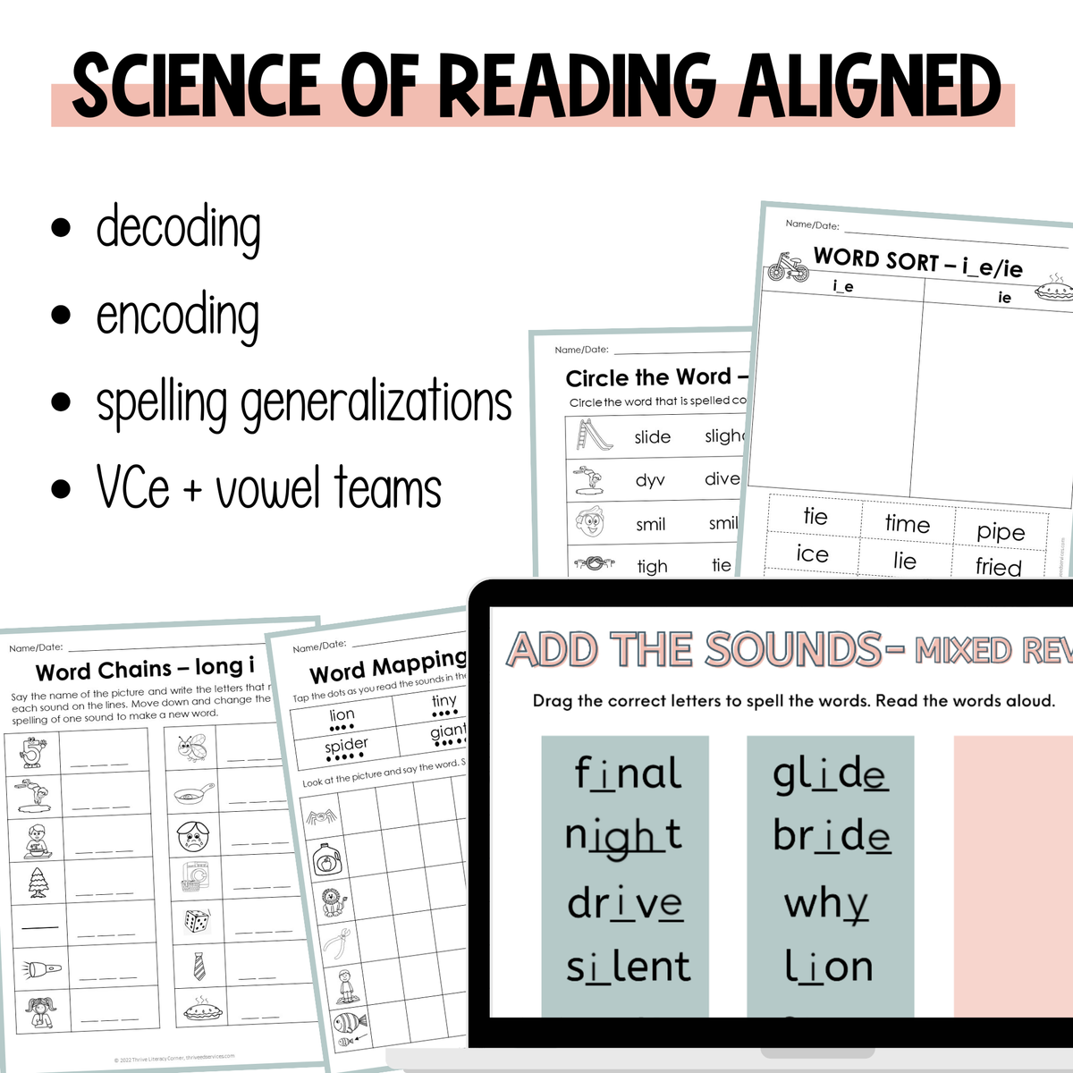 Long Vowel Words Worksheets & Activities Bundle | Printable & Digital