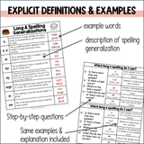 Spelling Generalizations Charts for Long Vowels