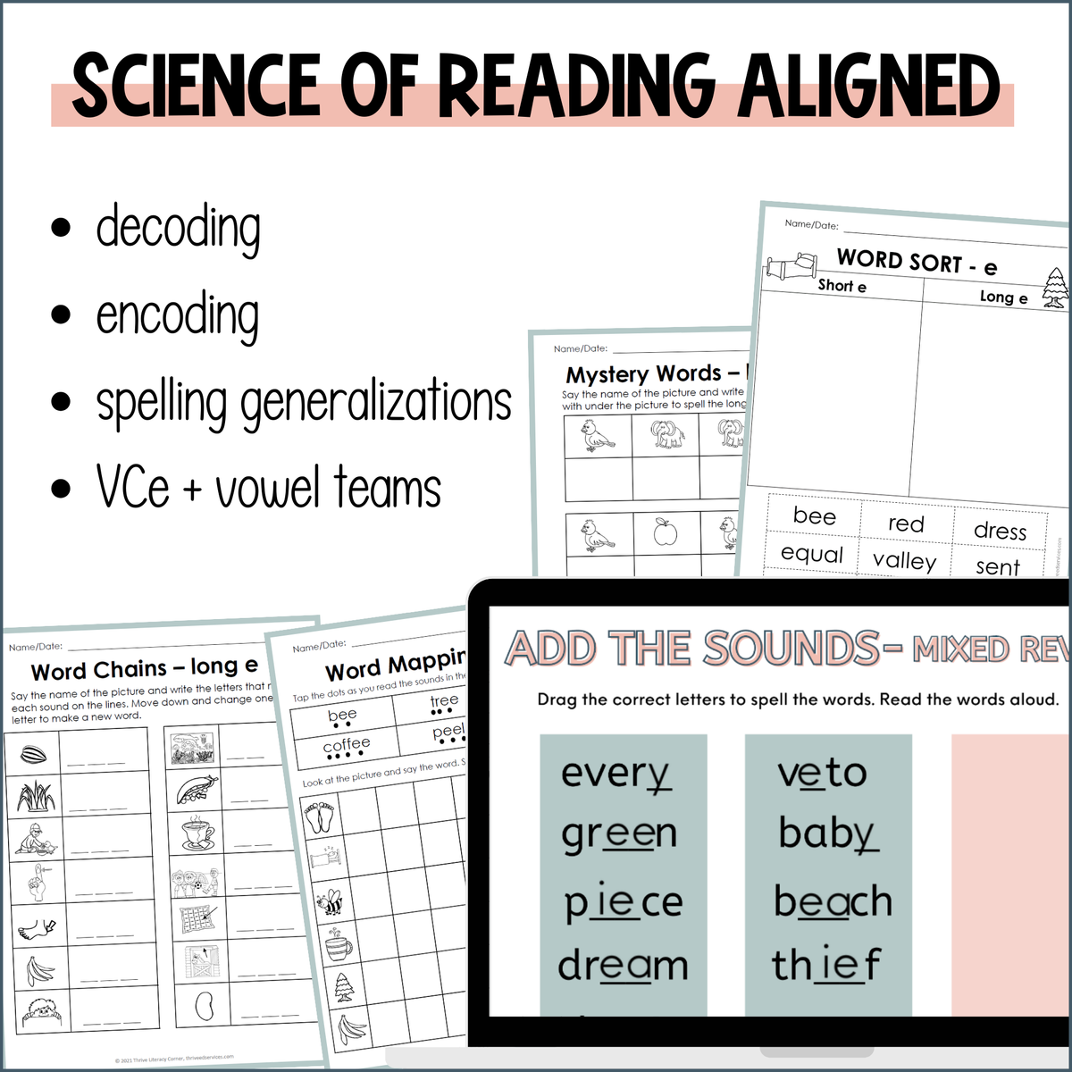 Long E Worksheets & Activities - Long E Words