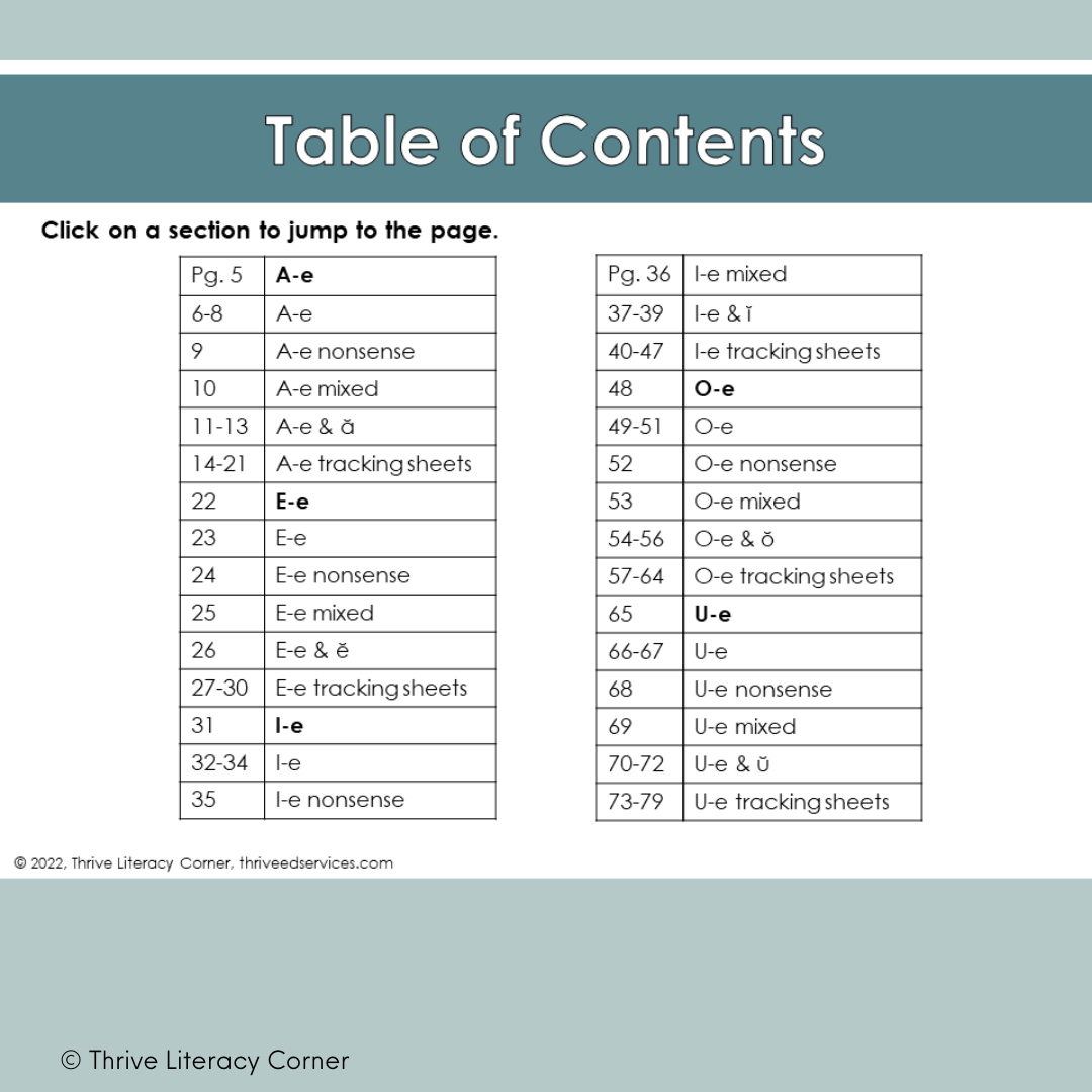 Magic E Fluency Grids Printable 2