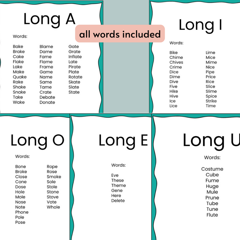 VCe Words Blending and Segmenting Cards 3