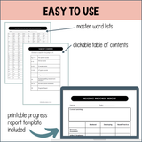 Dolch Sight Word Assessment Checklist Word Lists Heart Words Progress Monitoring
