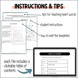 Dolch Sight Words Worksheets Bundle Word Lists Checklists Assessments Heart Word