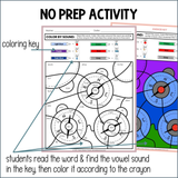 Phonics Color By Sound Worksheets - Camping Theme