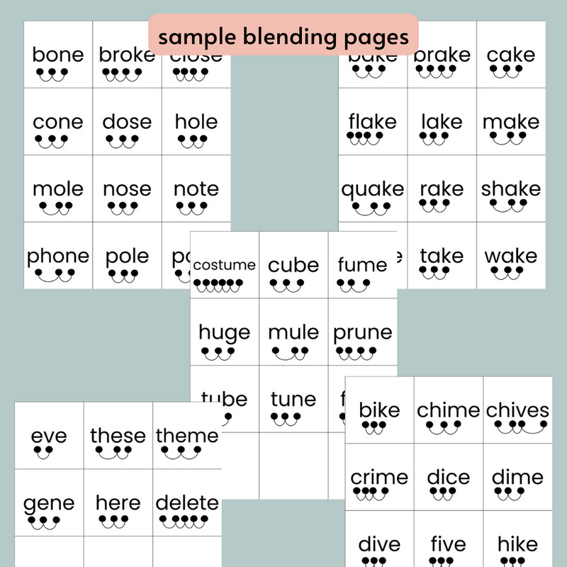 VCe Words Blending and Segmenting Cards