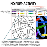 Phonics Color By Sound Worksheets -School Themed