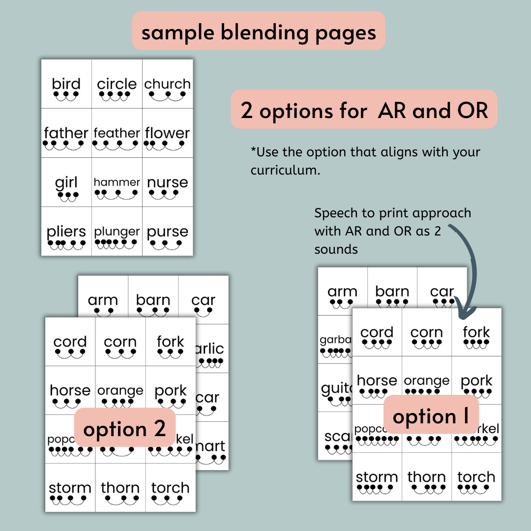 R Controlled Vowels Segmenting & Blending Cards - printable 3