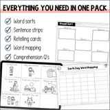 Earth Day Decodable Reader and Activities for Kindergarten First Grade UFLI Lessons 1-53
