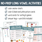 Long Vowel Words Worksheets & Activities Bundle | Printable & Digital