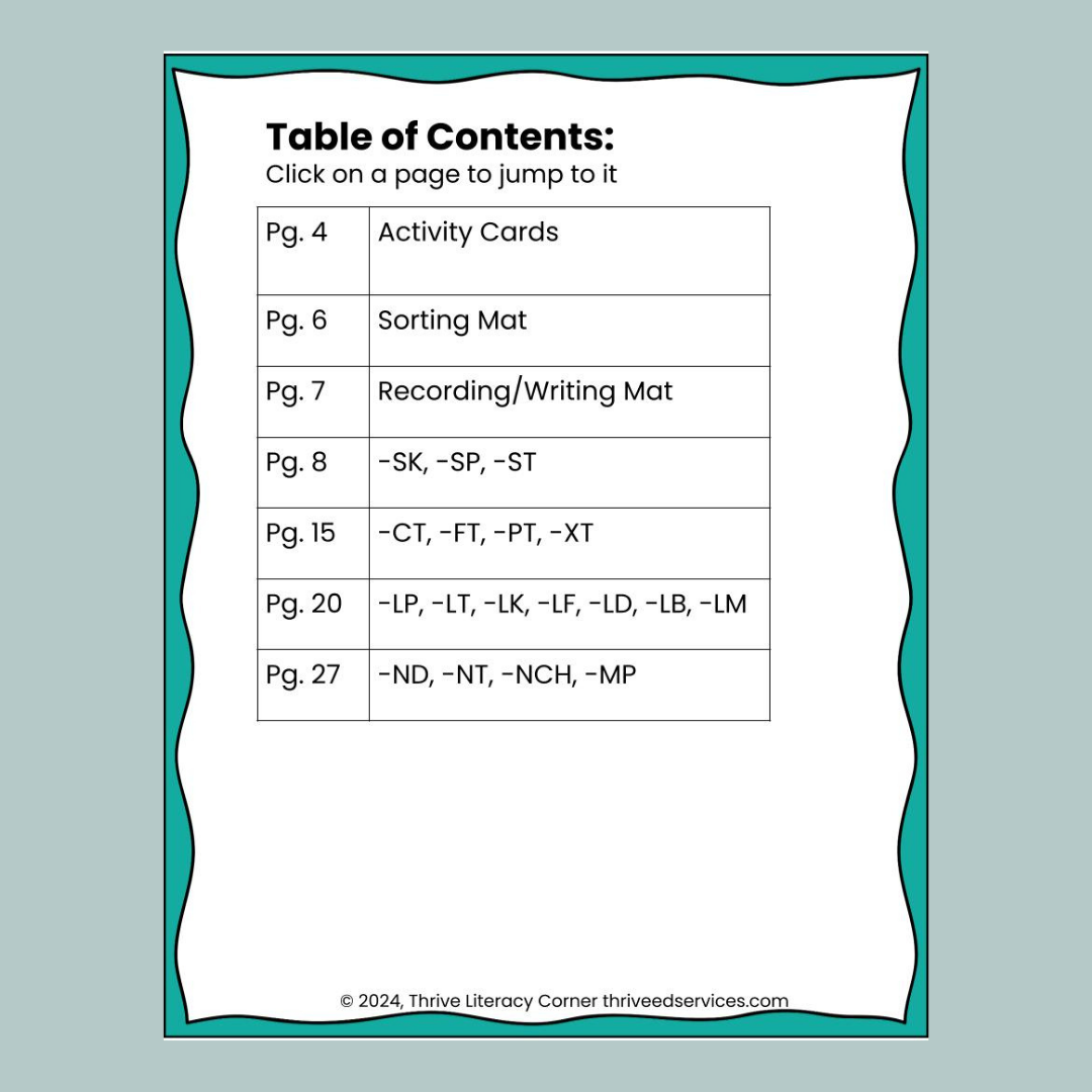 Final Consonant Blends Segmenting & Blending Cards 5