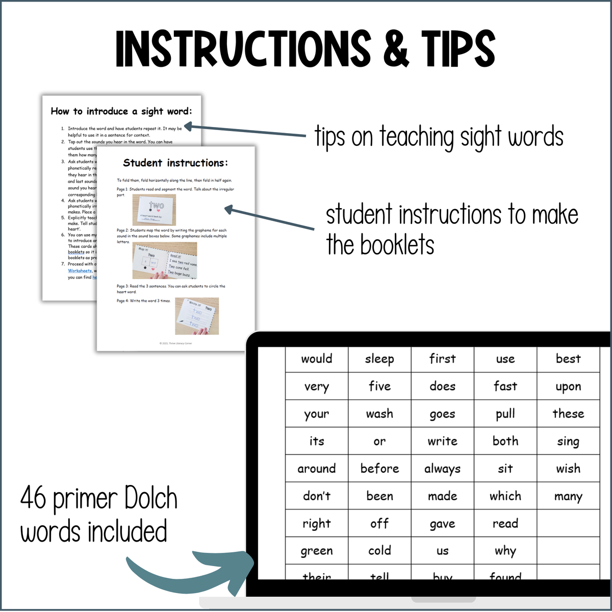 Second Grade Dolch Word Booklets High Frequency Word Mapping