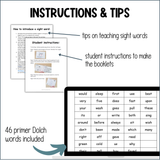 Second Grade Dolch Word Booklets High Frequency Word Mapping