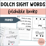 Dolch Primer Sight Words Foldable Booklets