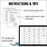 Dolch First Grade Sight Word Booklets High Frequency Word Mapping