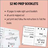 Dolch First Grade Sight Word Booklets High Frequency Word Mapping