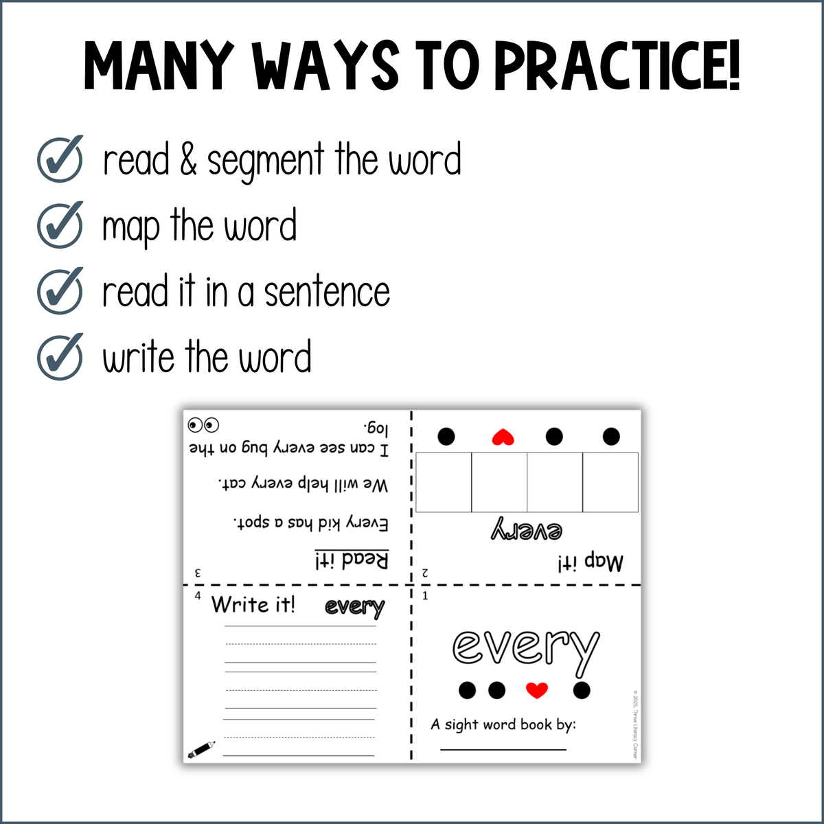 Dolch First Grade Sight Word Booklets High Frequency Word Mapping