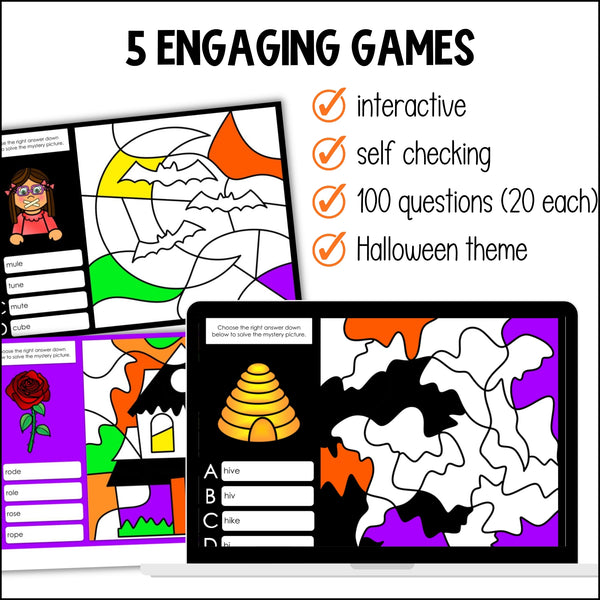 Halloween Digital Phonics Games – CVCe Word Practice