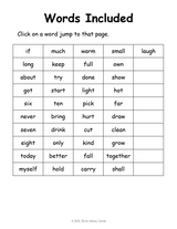 Third Grade Dolch Word Booklets High Frequency Word Mapping