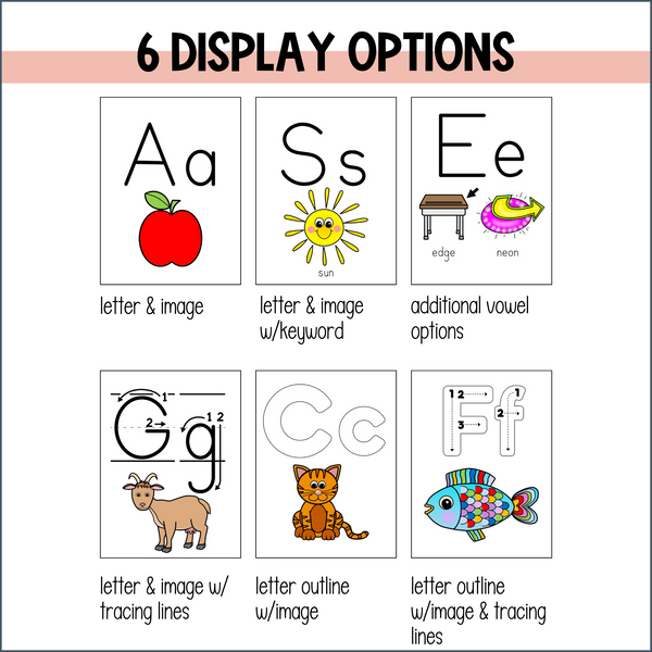 UFLI Aligned Alphabet Posters and Alphabet Chart