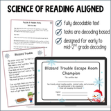 Winter Escape Room Reading Comprehension Activity for 2nd Grade